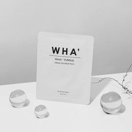 WHA' YUNSUL Green Tea Mask Pack 5 Sheets Soothing Hydrating Botanical Moisture Face Sheet _ Made in Korea